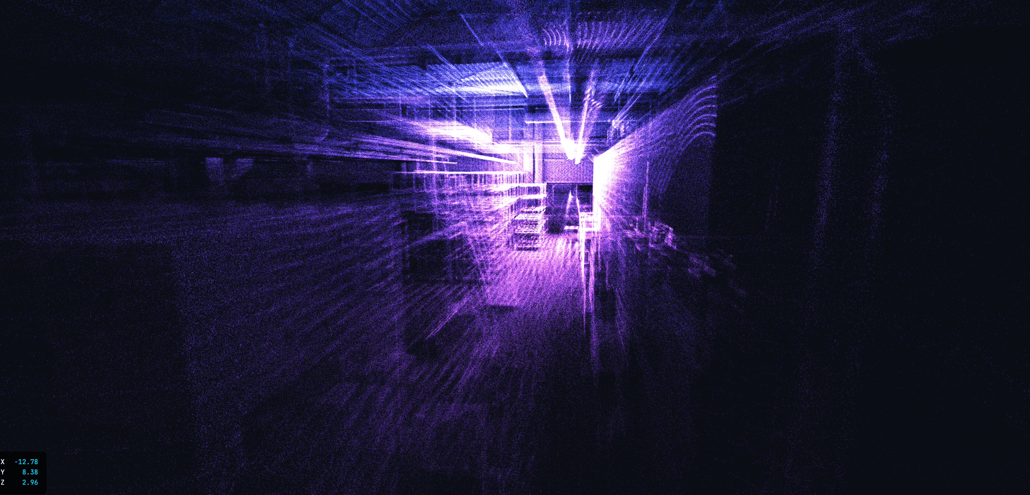 LiDAR-3D-Punktwolke Industrieanlage isometrisch
