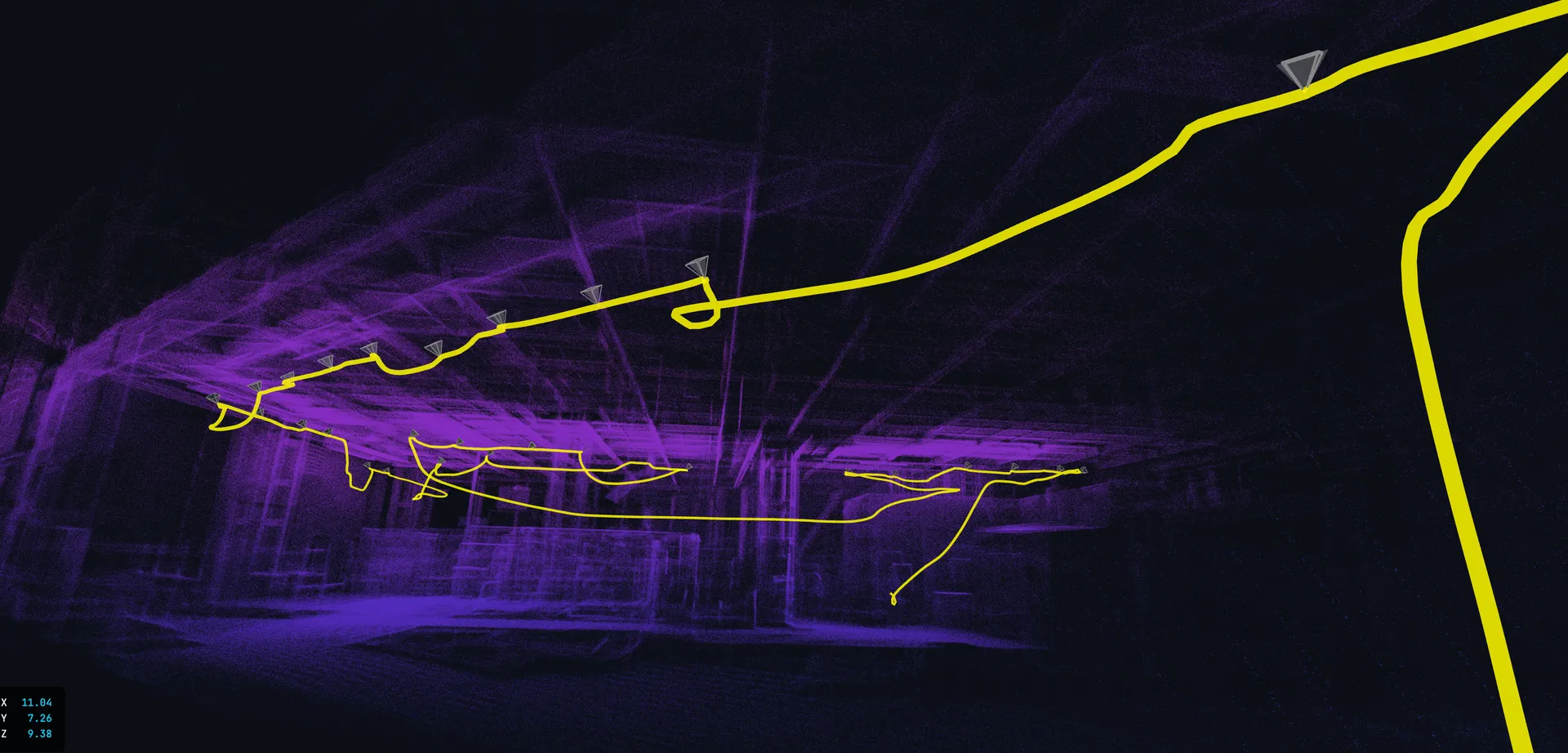 LiDAR-3D-Scan Hallendecke