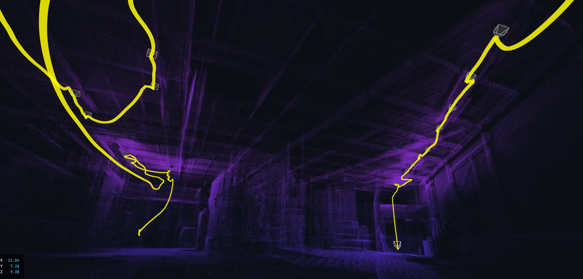 LiDAR-3D-Scan Hallendecke