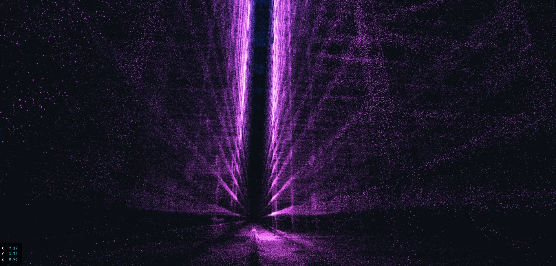 LiDAR-3D-Scan Hochregallager Gang
