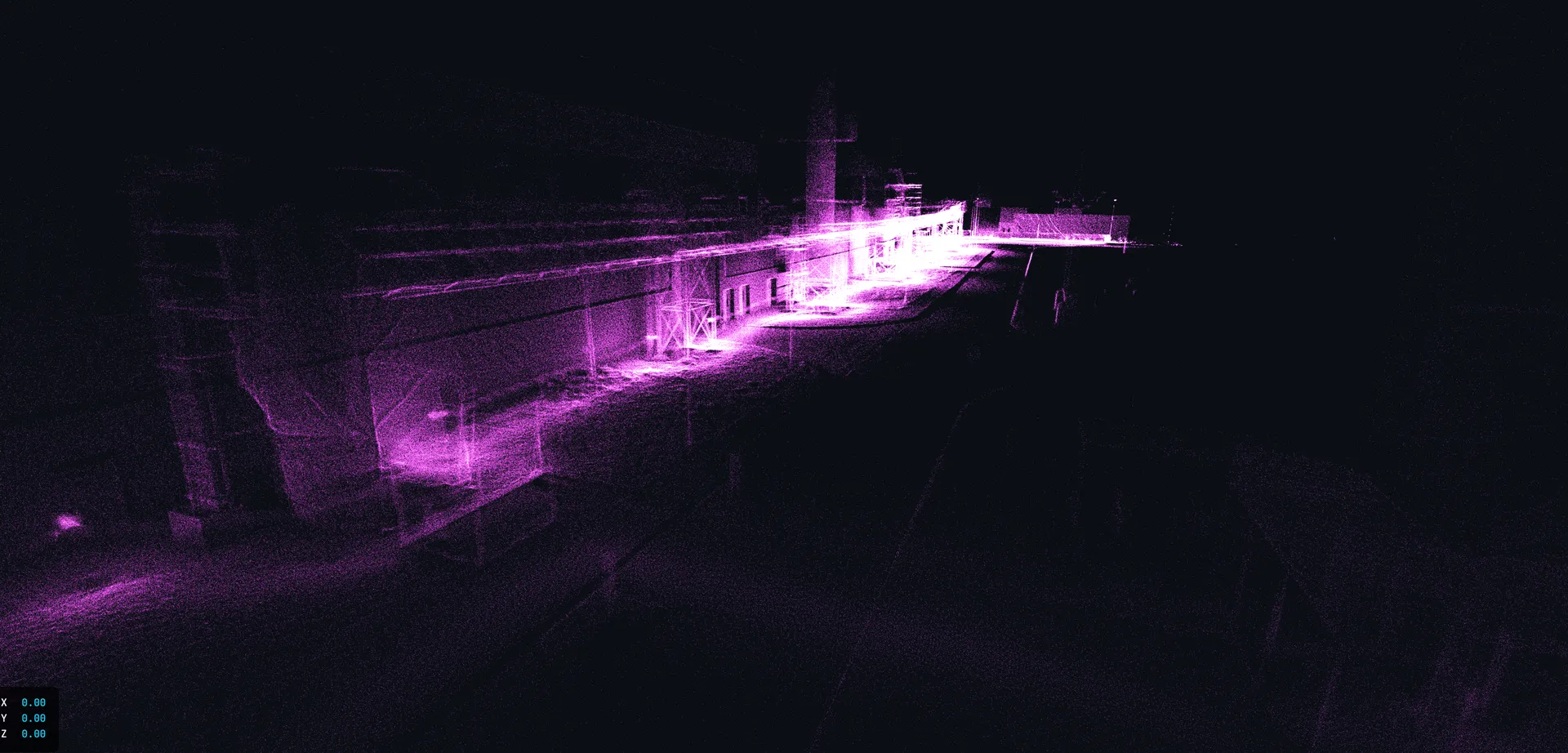 LiDAR-3D-Scan Kraftwerk Außen
