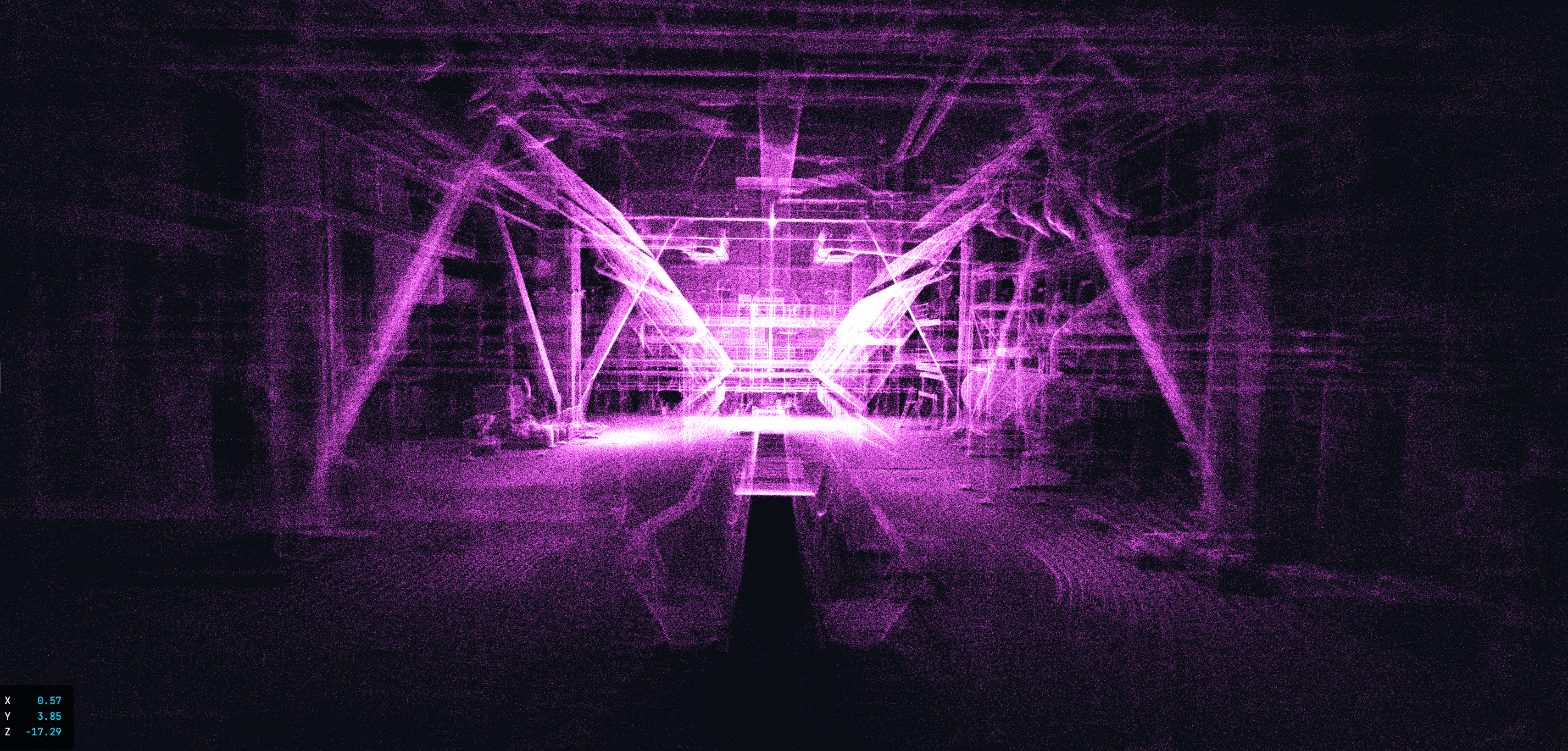 LiDAR 3D scan boiler house – digital inspection with point cloud and digital twin