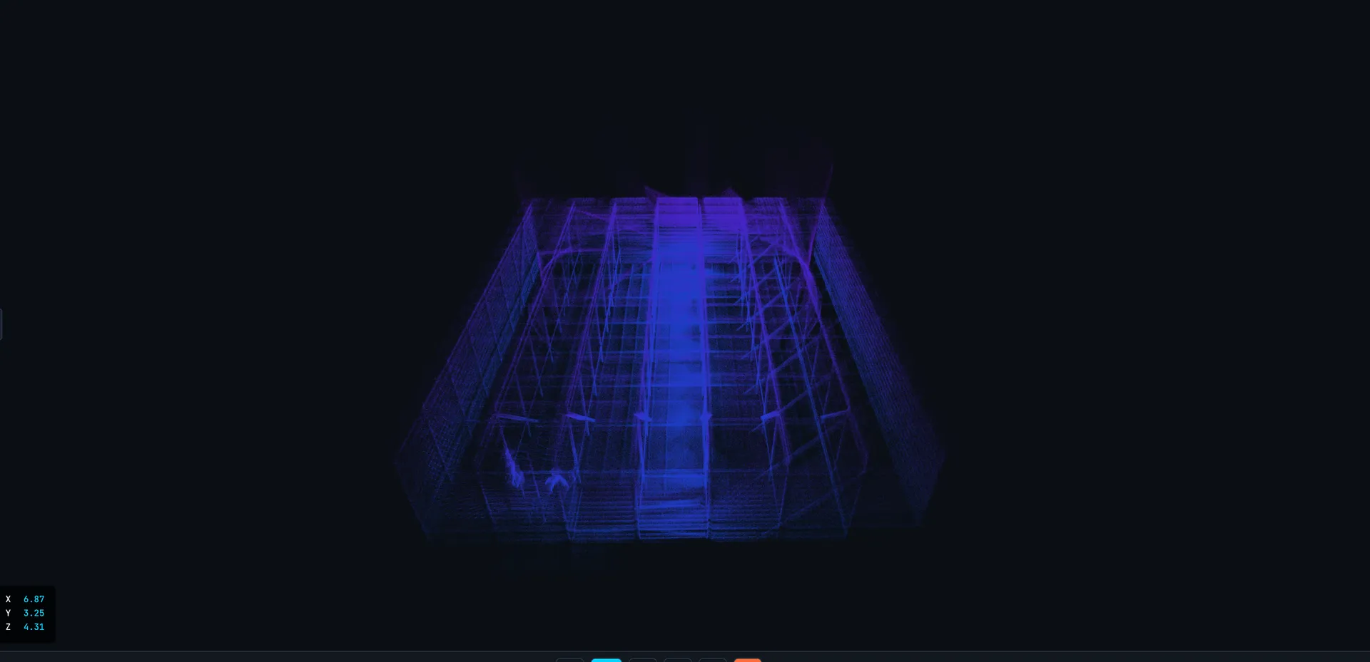 LiDAR-3D-Scan Kühlturm – Punktwolke Kraftwerk