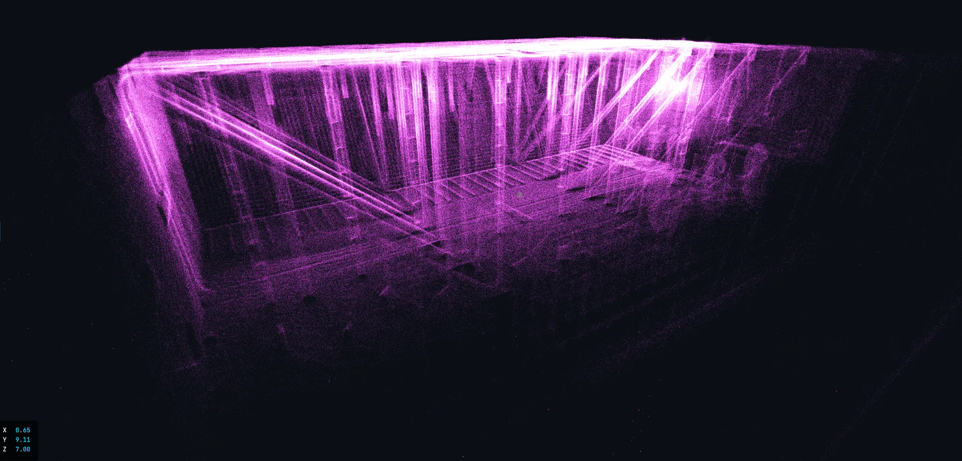 LiDAR-3D-Scan Rauchgaskanal – SLAM-Ergebnis