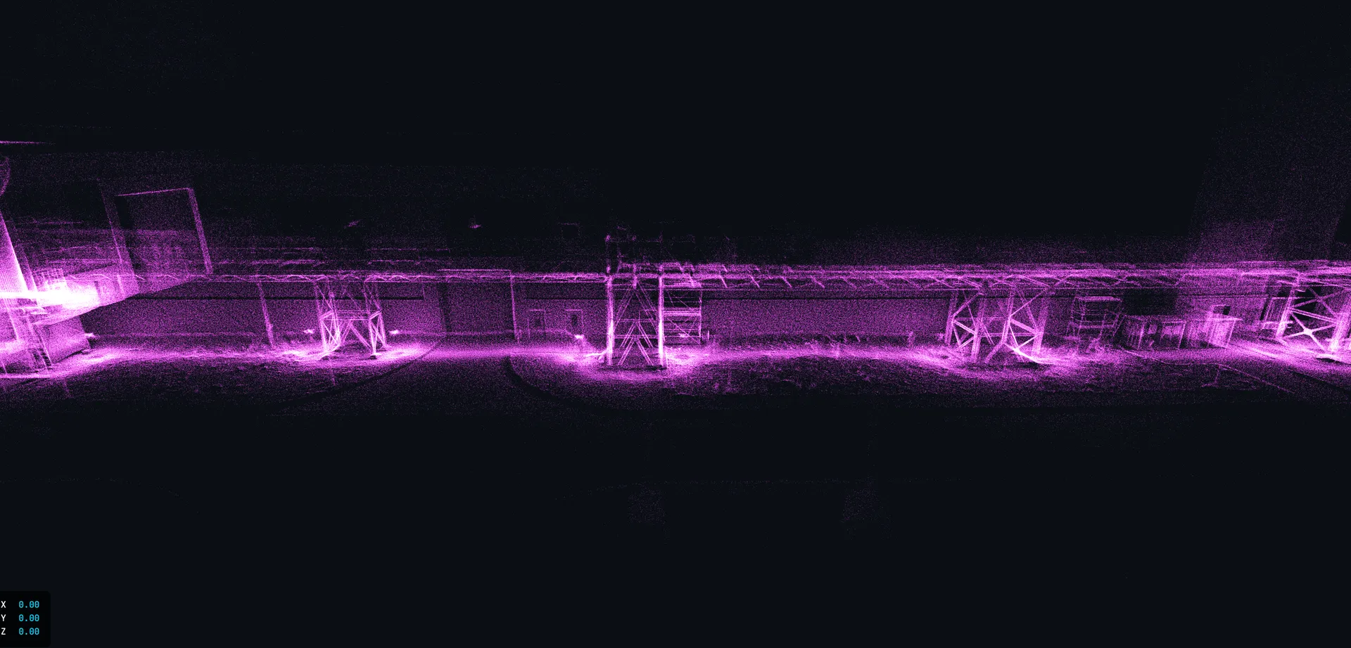 LiDAR-3D-Scan Rohrbrücke Kraftwerk