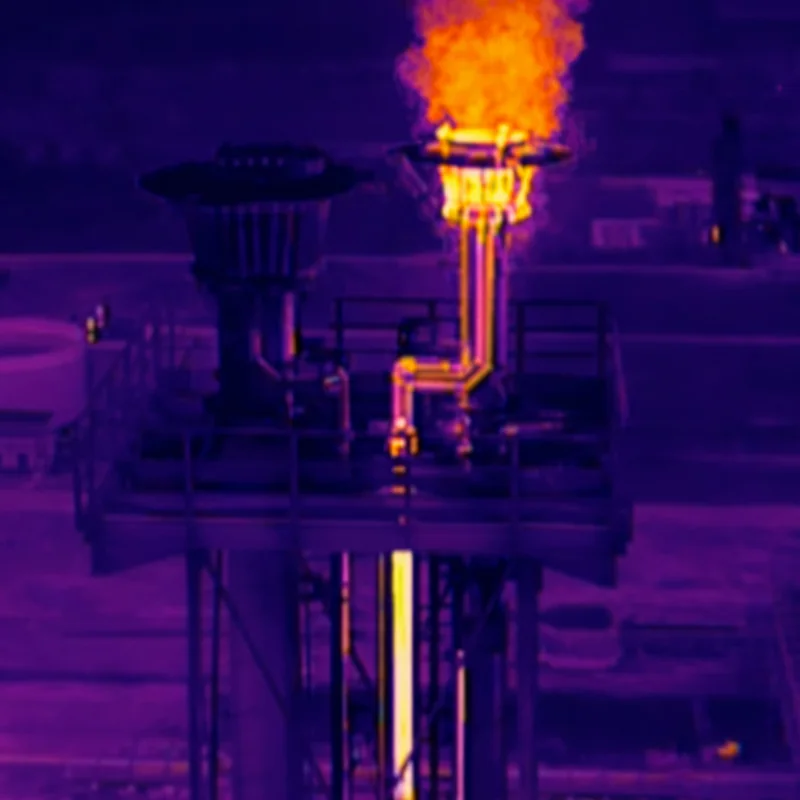 Hochfackel Thermografie – Wärmeverteilung per Drohne