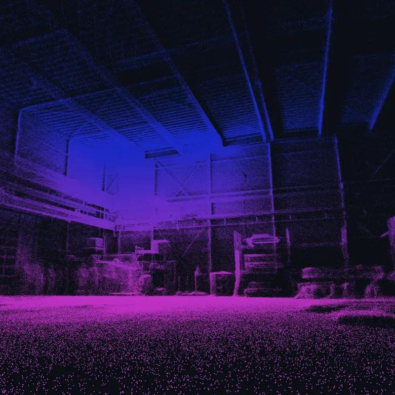 LiDAR-Vermessung im Hochregallager – 3D-Modell für Regalprüfung