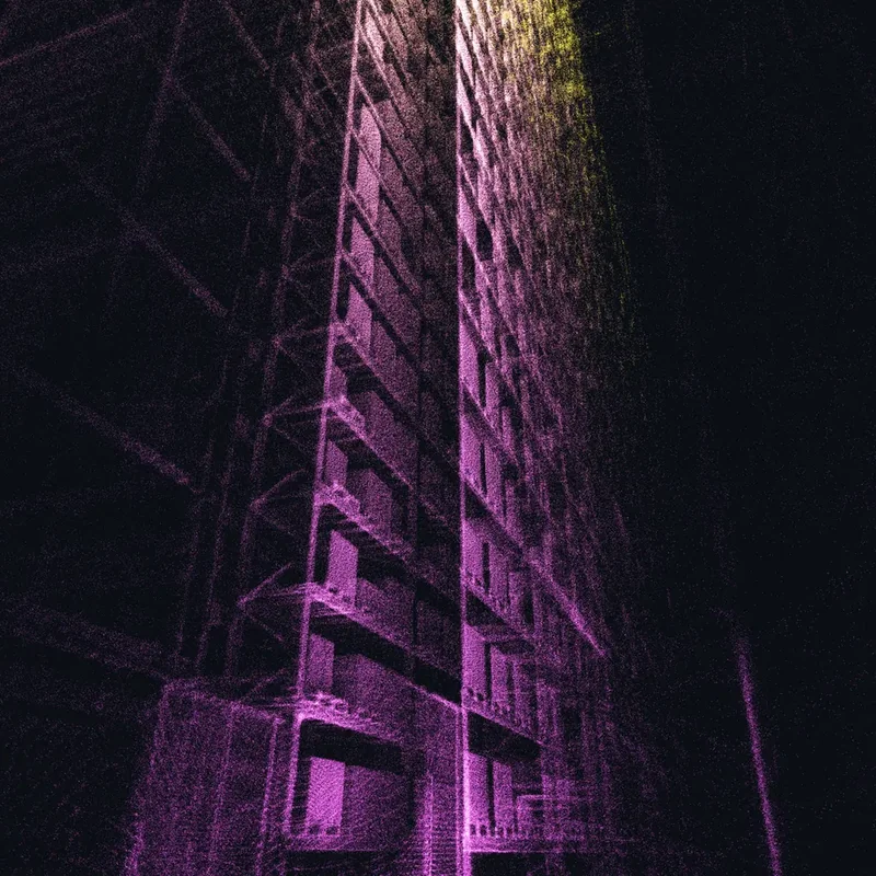 LiDAR-3D-Aufnahme Hochregallager