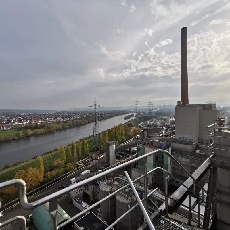 Dach einer Papierfabrik