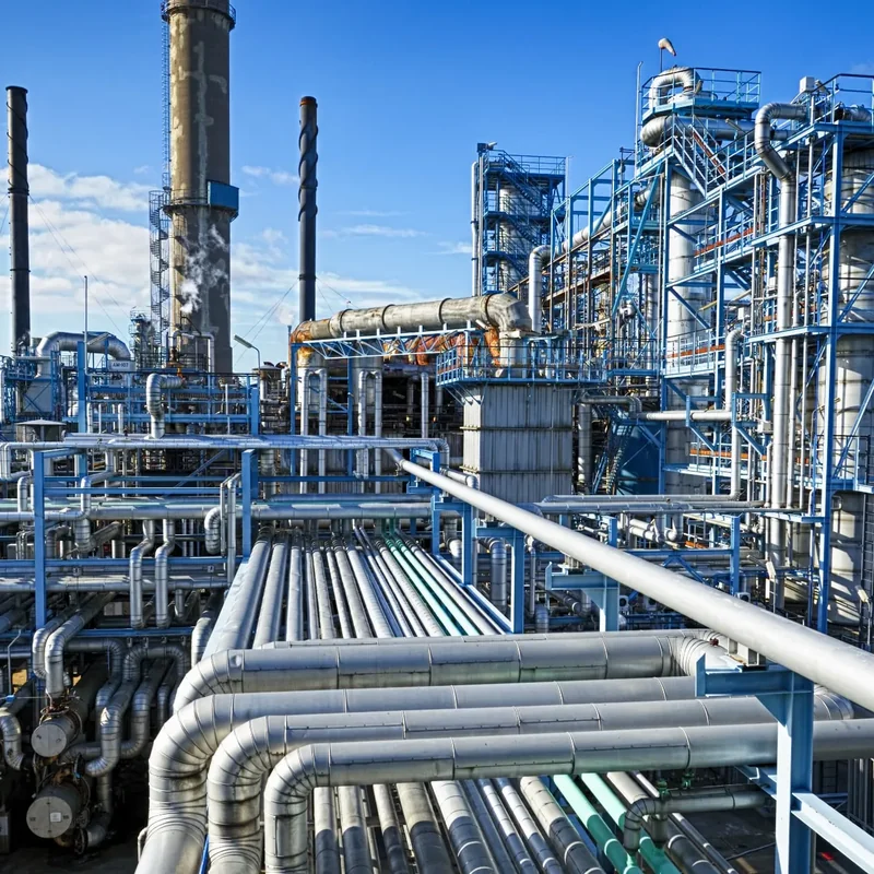 Drohneninspektion Öl & Gas – Raffinerie aus der Vogelperspektive