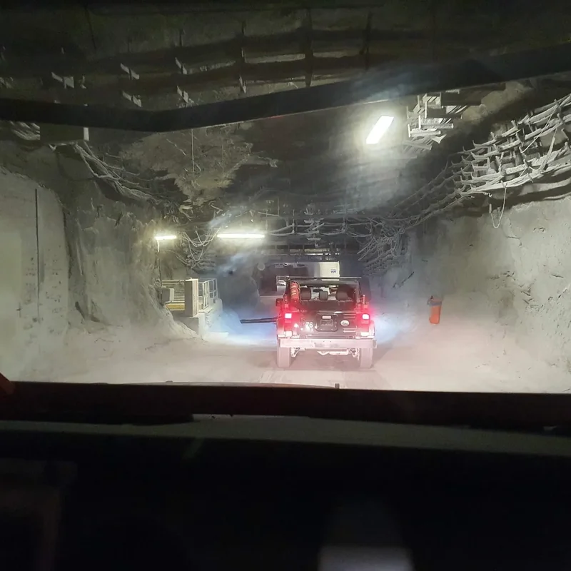 Drohneninspektion Bergbau – Salzbergwerk Stollen unter Tage