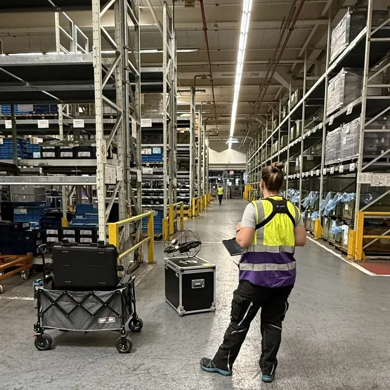 Juliana Engelke fliegt Elios 3 im Logistikbereich