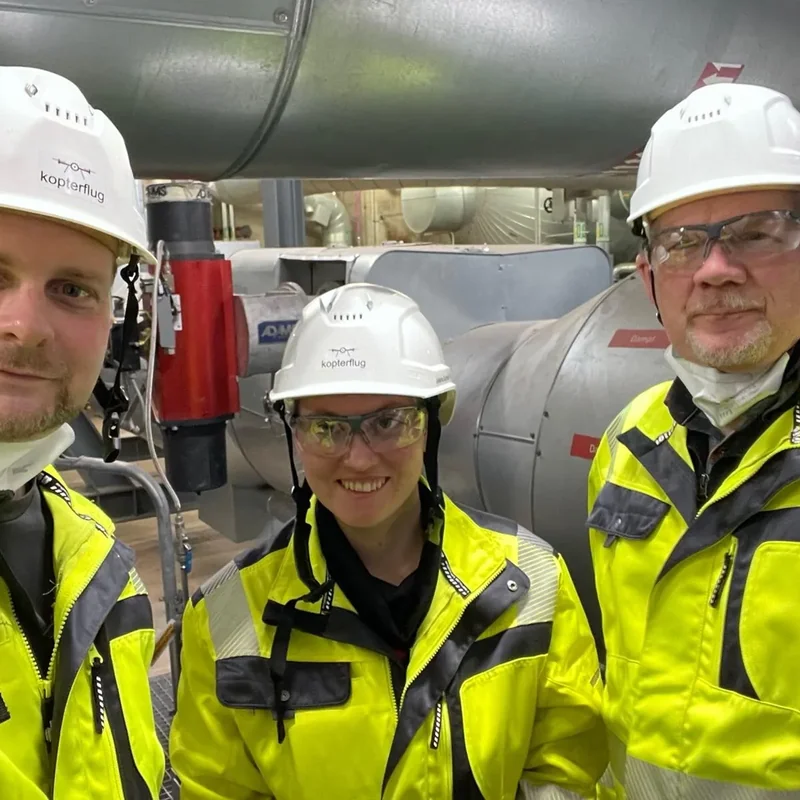Team Kopterflug bei der Kraftwerksinspektion